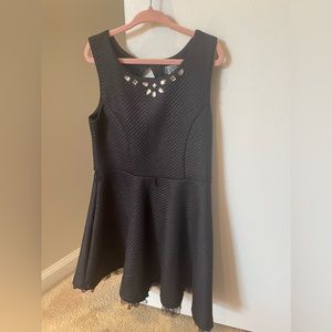 Toddler Black Dress with Rhinestone details